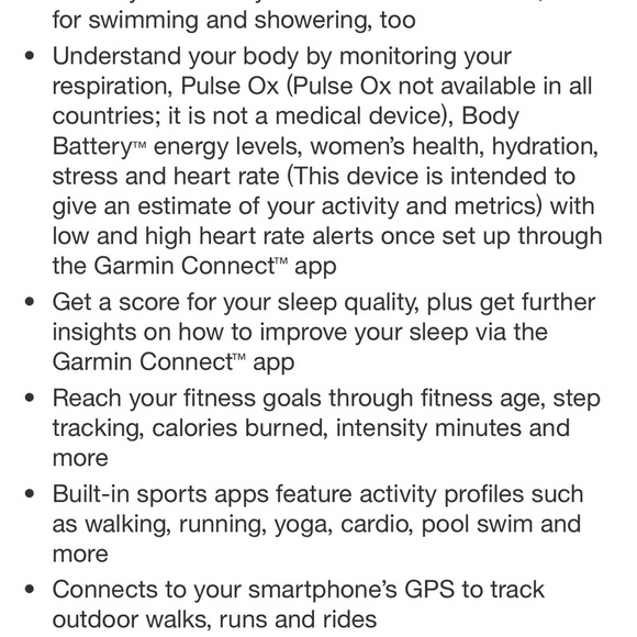 Garmin VIVOSMART 5 Smart Fitness Tracker